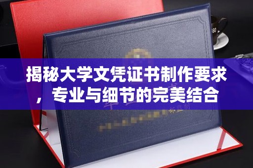 驿城揭秘大学文凭证书制作要求，专业与细节的完美结合